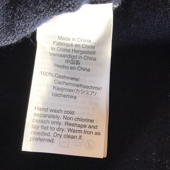 J. Crew 100% Cashmere Navy Stars Crewneck Sweater - Picture 7 of 7